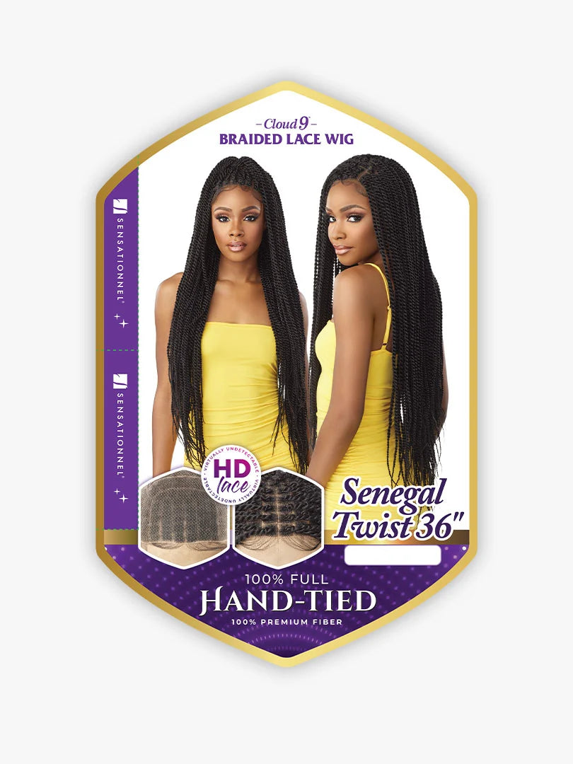 Sensationnel Collection® Cloud 9® Swiss Lace Wig™ 100% Full Hand-Tied Lace Wig Senegal Twist 36″