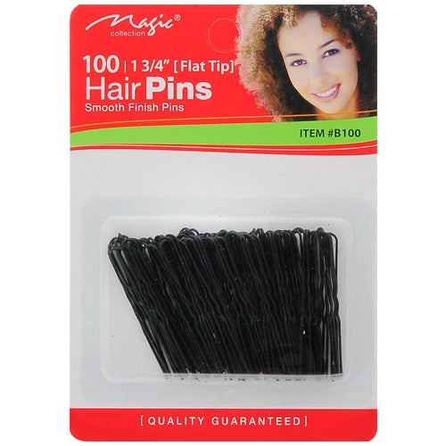 Magic Collection® 1 3/4" Hair Pins With No Tip Black (100 count)