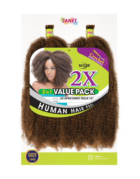 Janet Collection™ Noir™ 2X Afro Kinky Bulk 14"