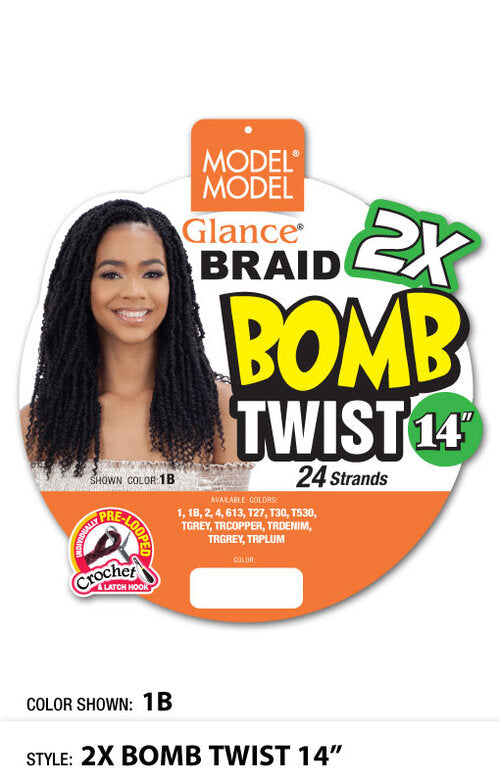 Model Model® Glance® 2X Bomb Twist Briad Hair (10",14" & 18")