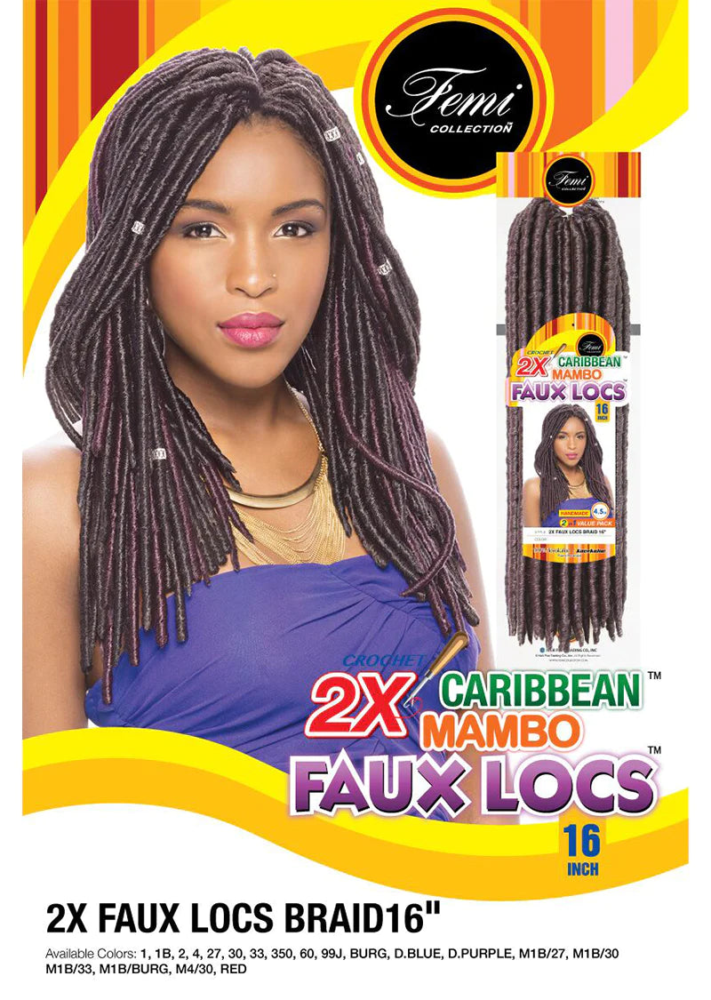 Femi Collection® 2X Caribbean Faux Locs Braid (MAMBO) 16"