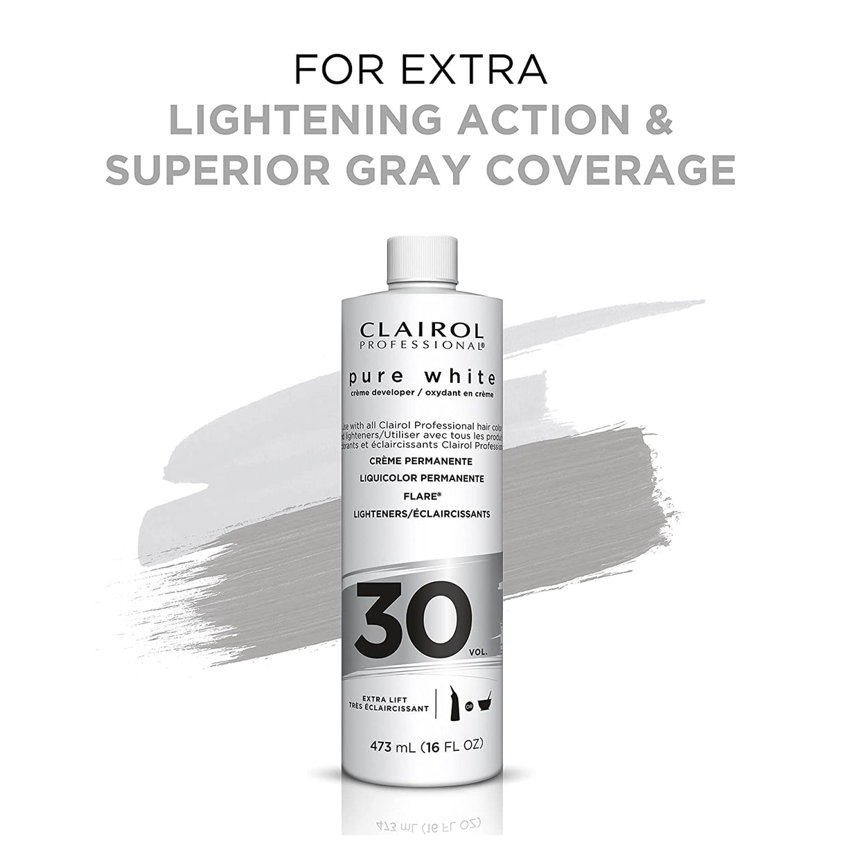Clairol Professional® 30 vol. Pure White Hair Developers for Lightening & Gray Coverage (16 oz.)