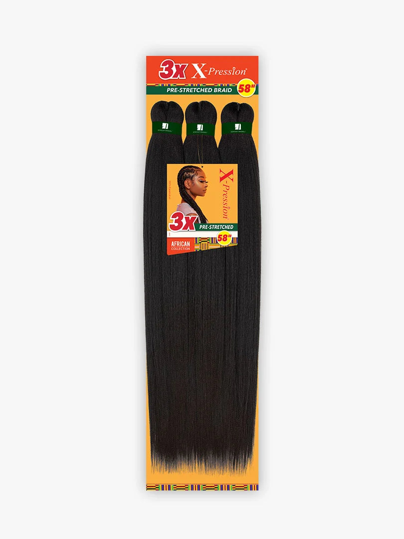 Sensationnel Collection® X-Pression® 3X Pre-Stretched Braid Hair (African Collection) 58"