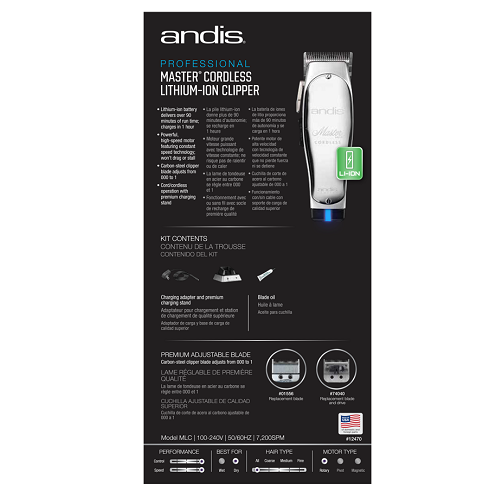 Andis® Professional Master Cordless Lithium-Ion Clipper