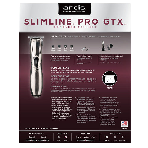 Andis® Professional Slimline Pro GTX Cordless Trimmer