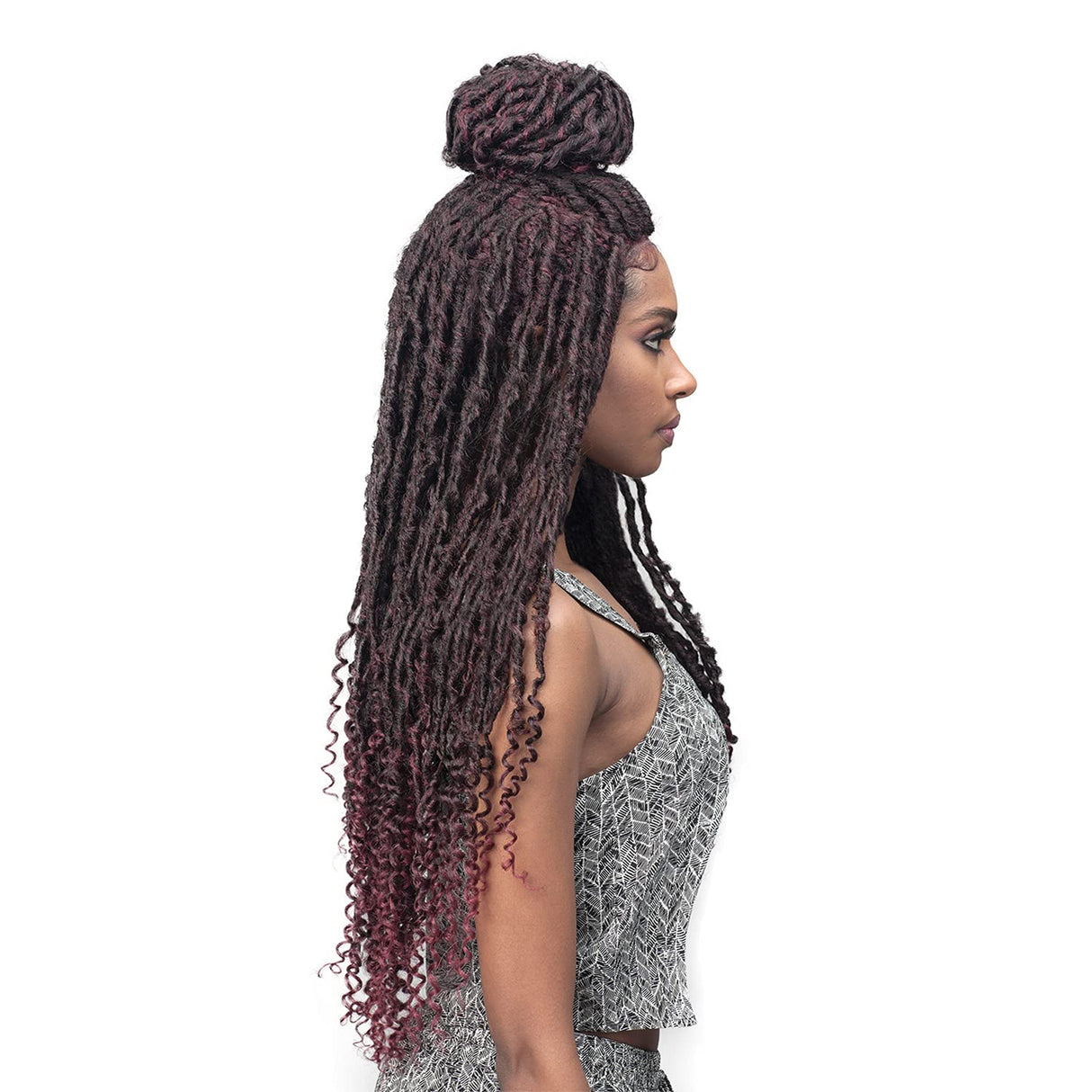 BOBBI BOSS® BOSS Lace® First Class Hair® Natural Style Wig Braided Lace Front Wig Free Parting Nu Locs Curly Tip MLF619