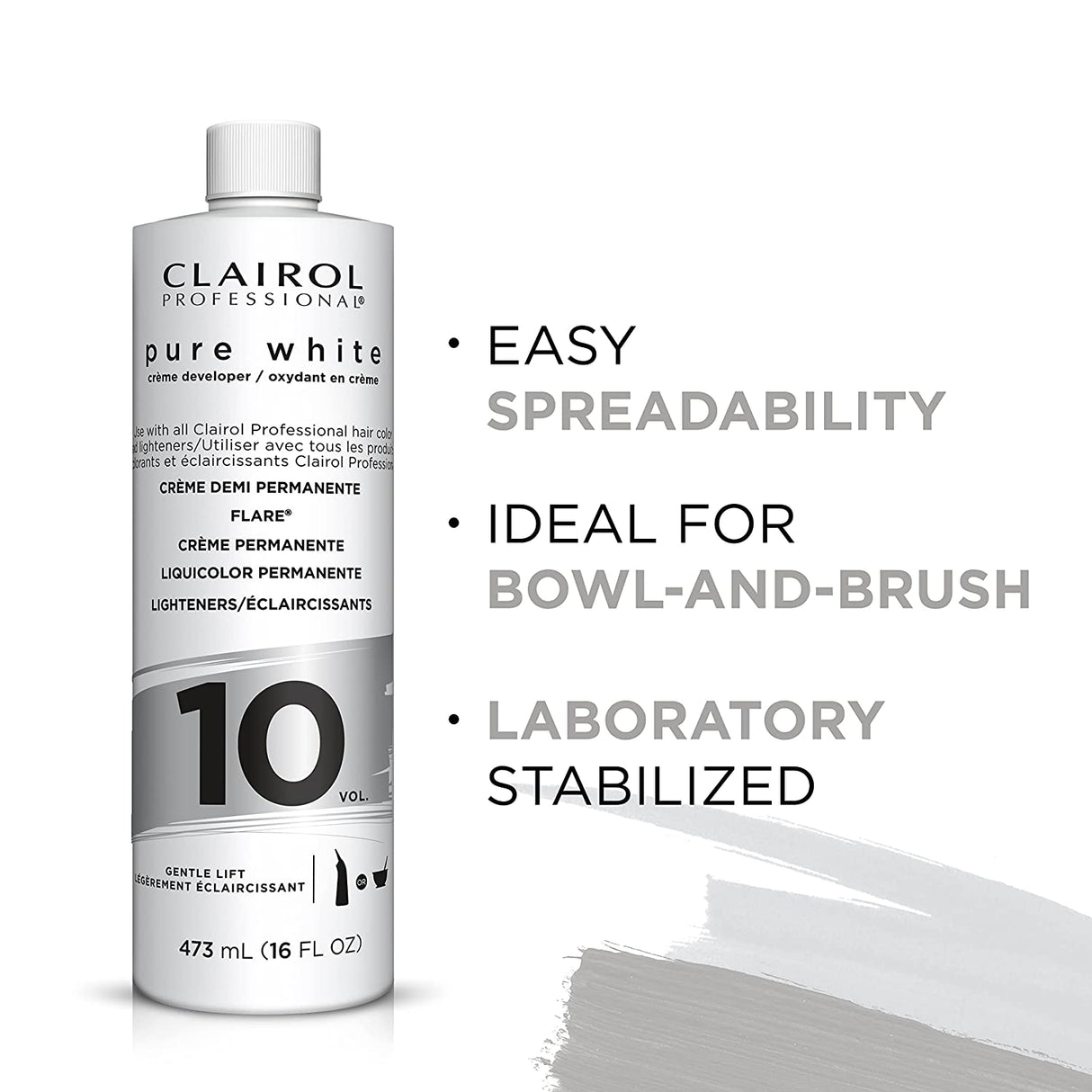 Clairol Professional® 10 vol. Pure White Hair Developers for Lightening & Gray Coverage (16 oz.)