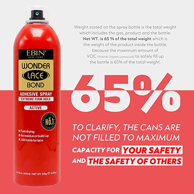 Ebin NEW YORK® Wonder Lace Bond Adhesive Spray (3 Holds)