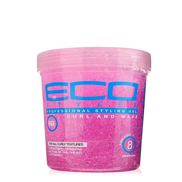 ECO Style® Styler Professional Curl & Wave Firm Hold Styling Gel, Pink
