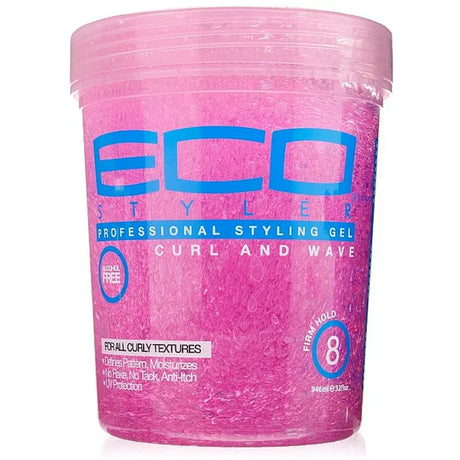 ECO Style® Styler Professional Curl & Wave Firm Hold Styling Gel, Pink