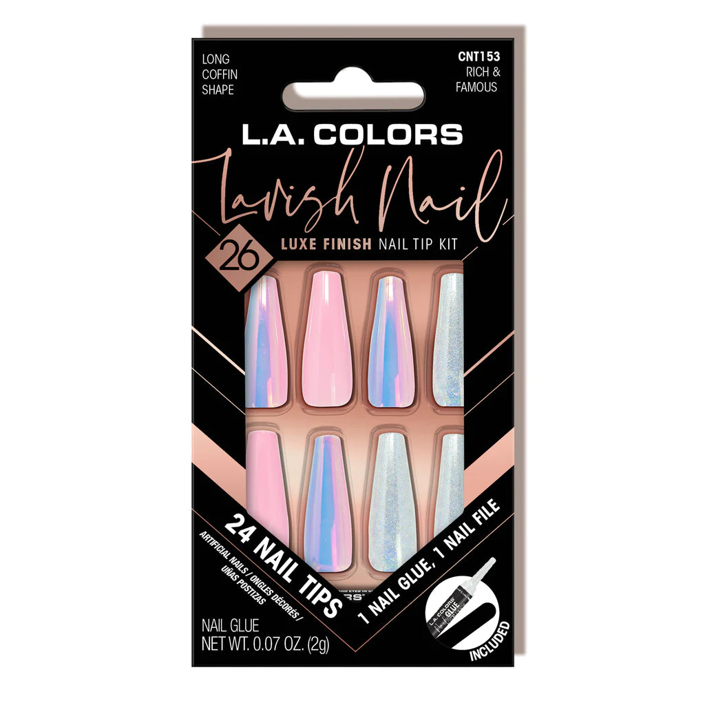 L.A. Colors® Lavish Nail LUXE Finish Nail Tip Kit (CARDED)