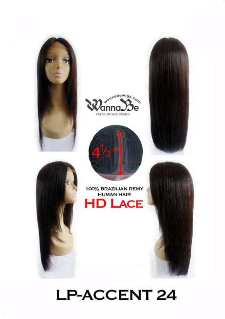 Wanna Be® Premium Deep Lace Part Wig LP-Accent 24