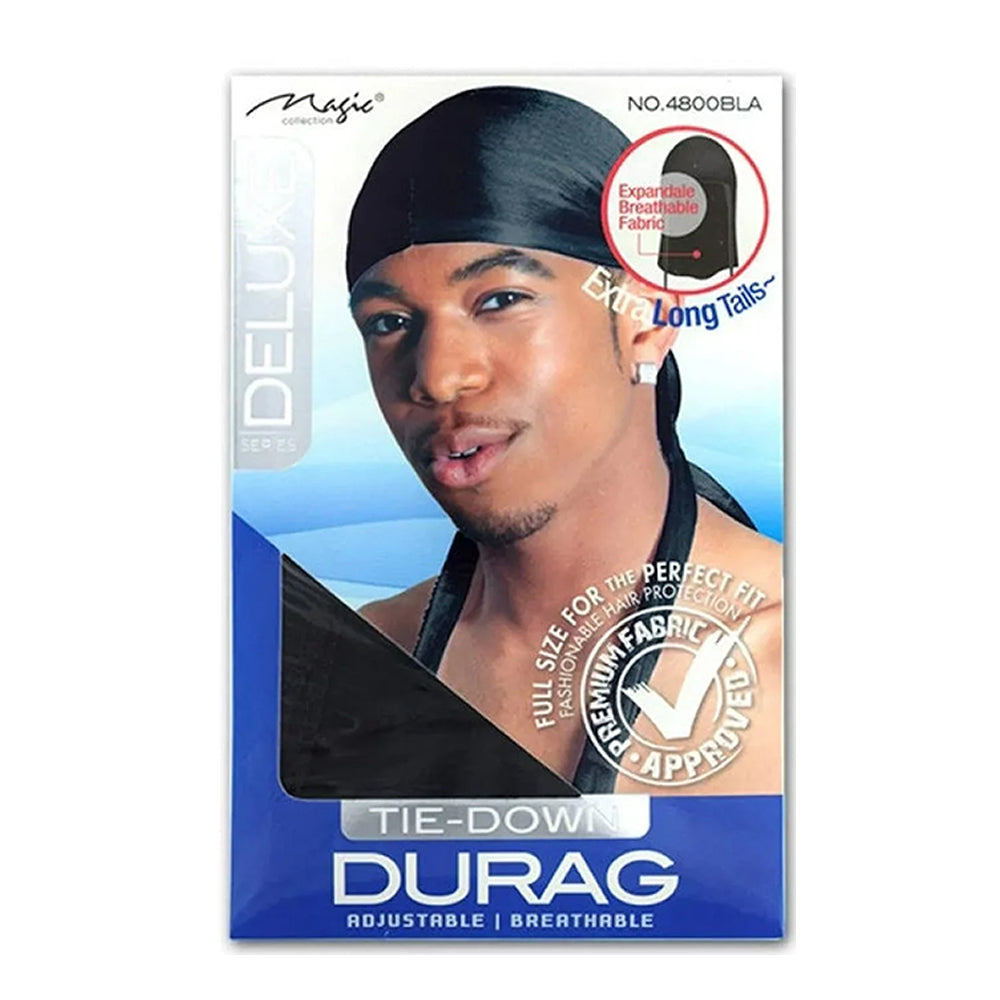 Magic Collection® - Deluxe Tie-Down Durag BLACK