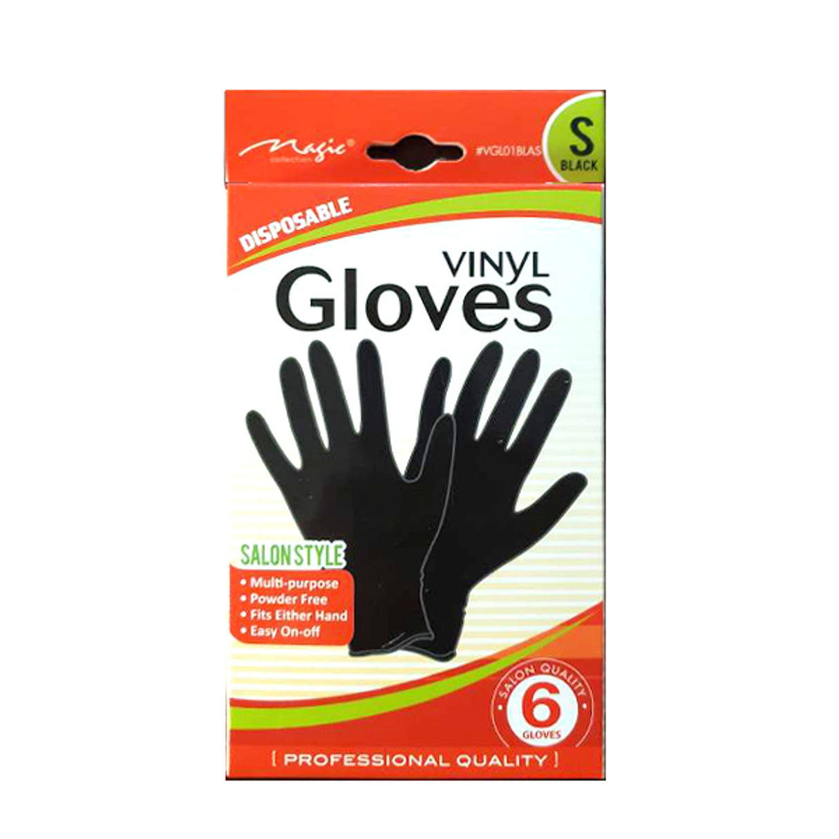 Magic Collection® Disposable Vinyl Gloves (All Sizes) 6 Count