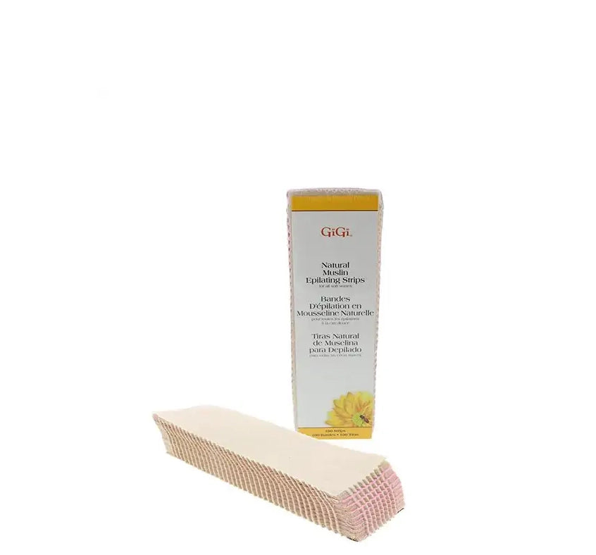 GiGI® Natural Muslin Strips, Large, 100 Pack