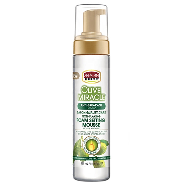 African Pride® Olive Miracle Foam Setting Mousse (8.5 oz.)