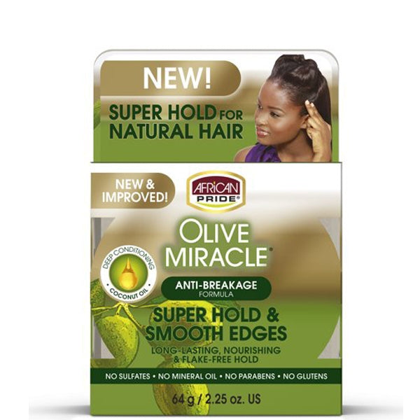 African Pride® Olive Miracle Super Hold & Smooth Edges Hair Gel (2.2 oz.)