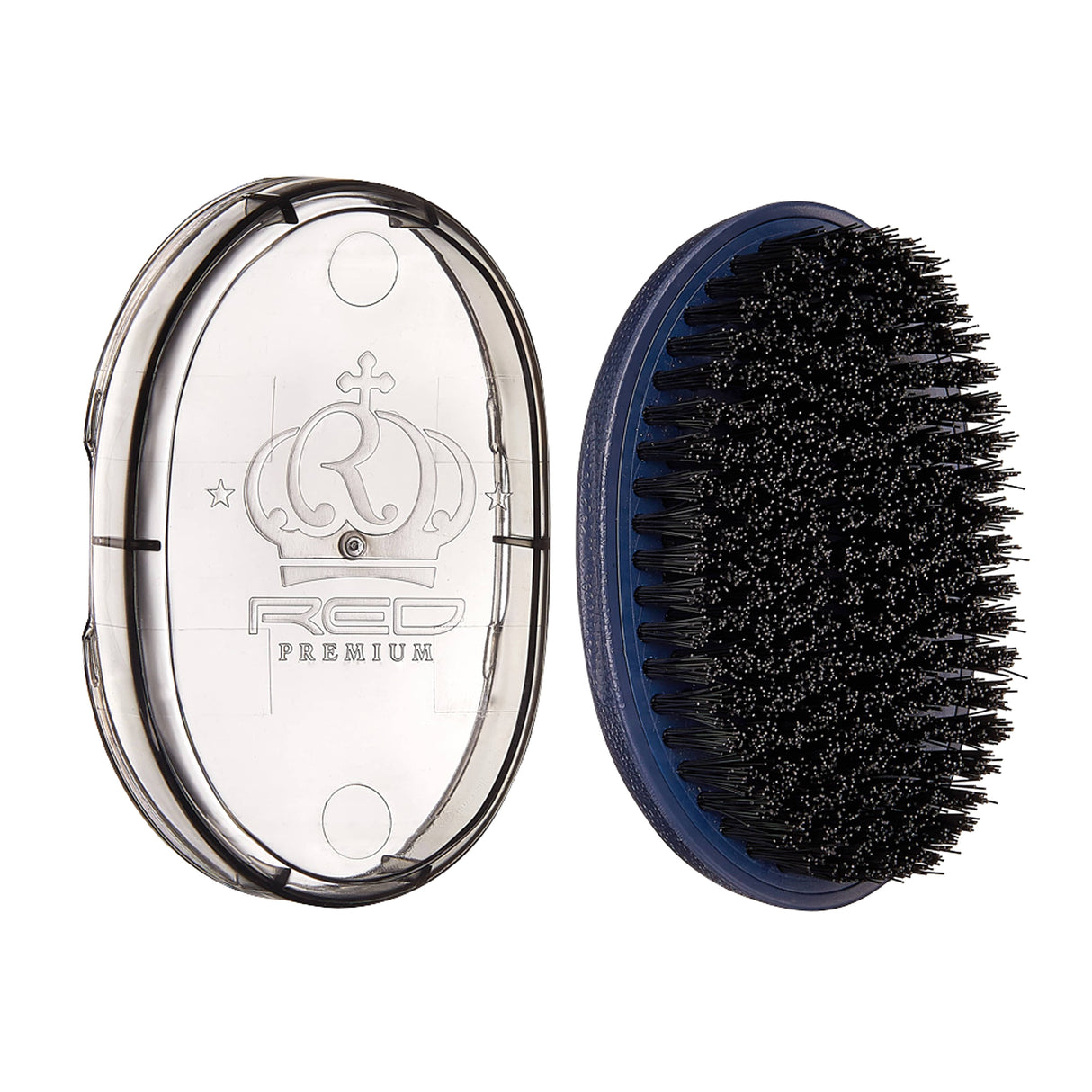Red by KISS® Bow Wow X Pocket Wave Premium Metallic 2-in-1 Boar Brush with Case (SILVER)