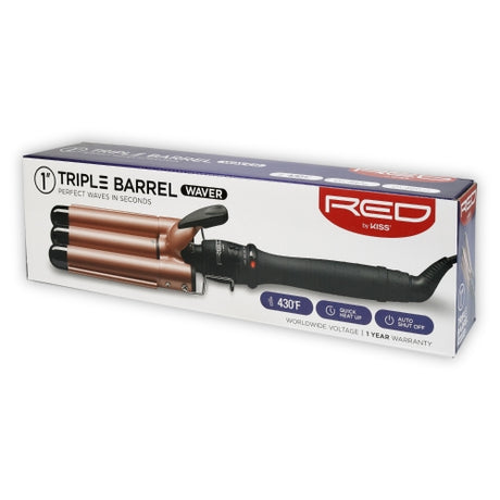 Red by KISS® Triple Barrel Waver 1"