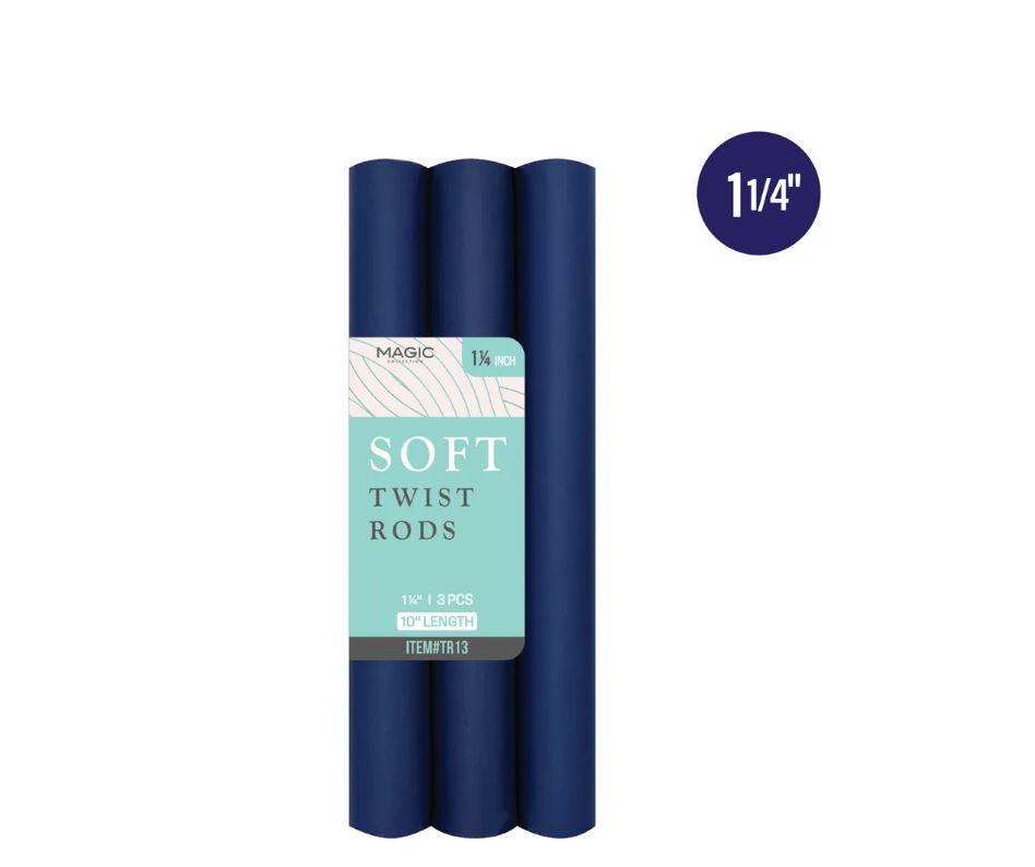 Magic Collection® Twisted Foam Hair Roller (1- 1/4") - 3 pcs