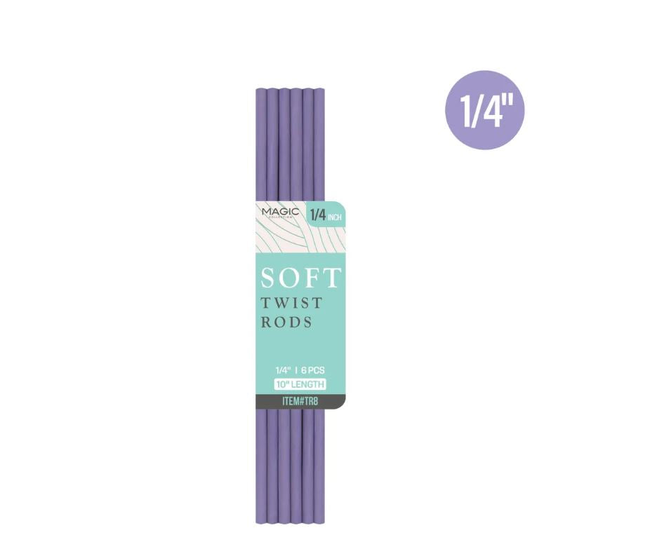 Magic Collection® Twisted Foam Hair Roller (1/4") - 6 pcs