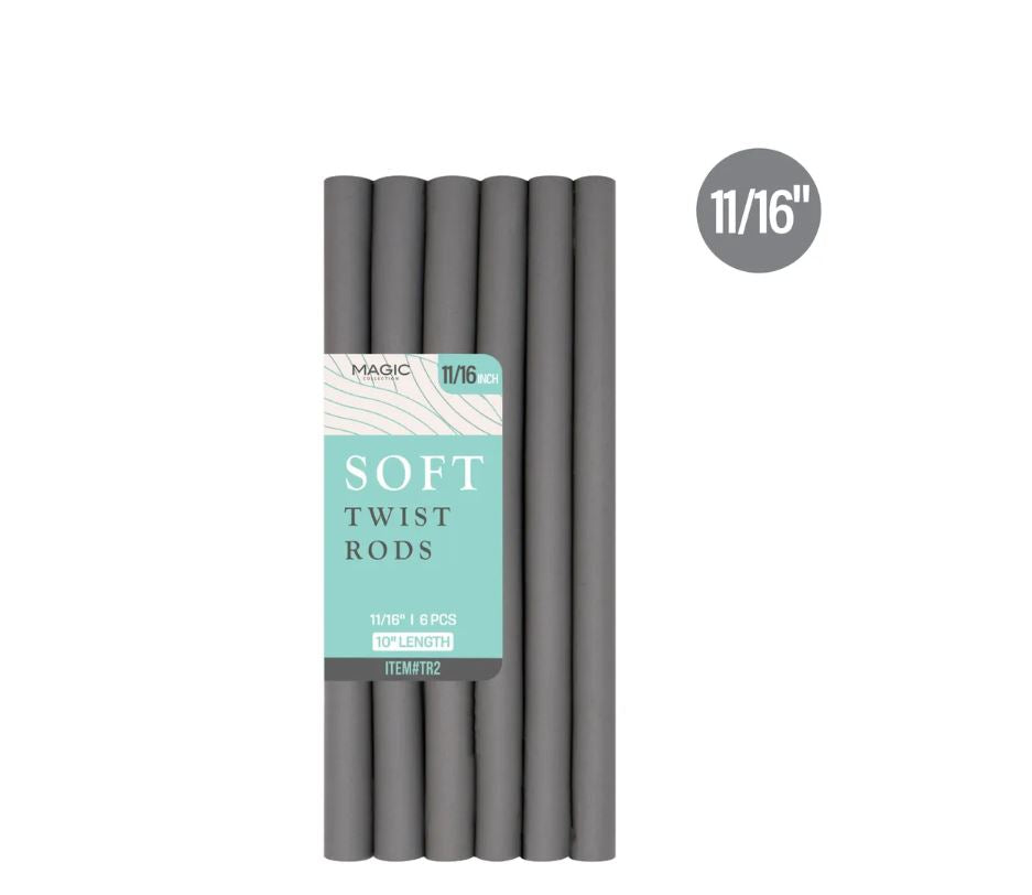 Magic Collection® Twisted Foam Hair Roller (11/16") - 6 pcs