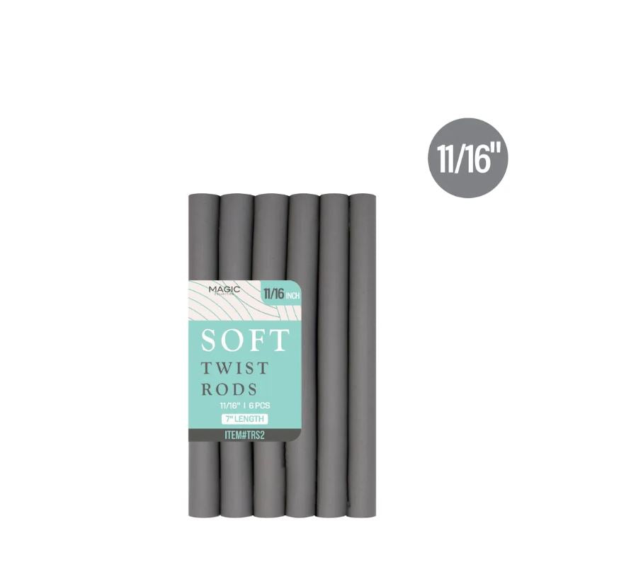 Magic Collection® Twisted Foam Hair Roller (11/16") - 6 pcs