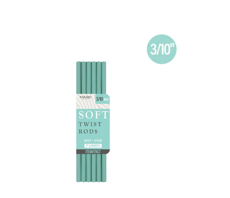 Magic Collection® Twisted Foam Hair Roller (3/10") - 6 pcs