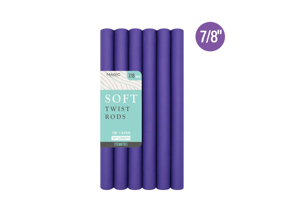 Magic Collection® Twisted Foam Hair Roller (7/8") - 6 pcs
