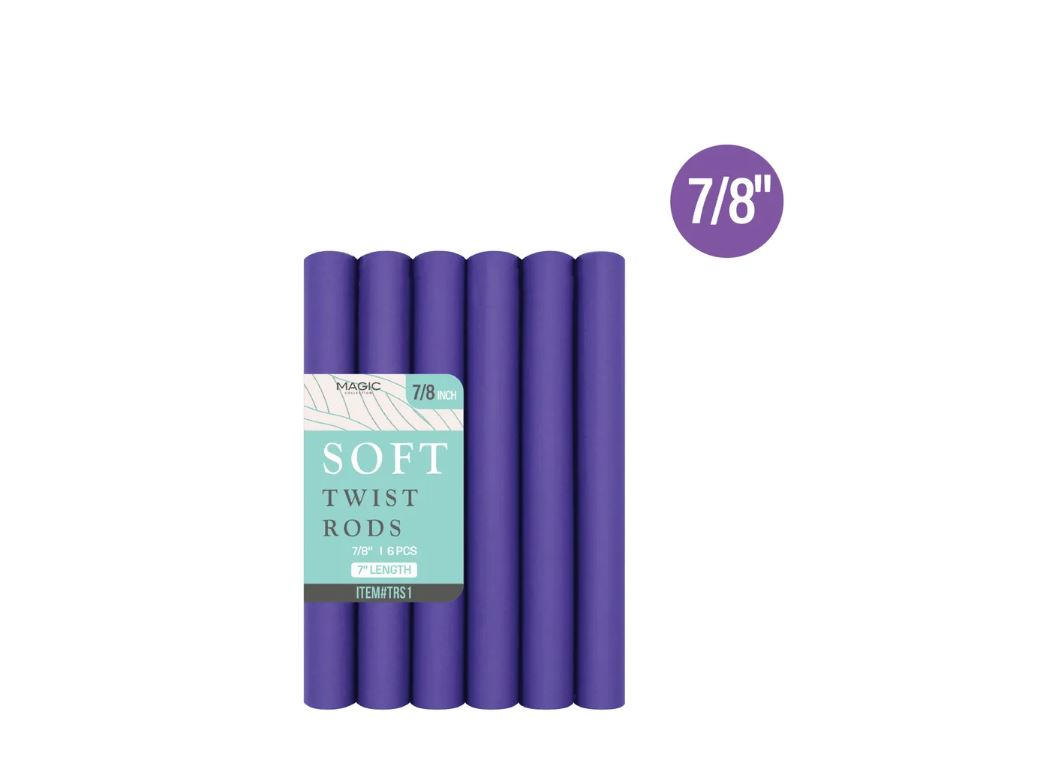 Magic Collection® Twisted Foam Hair Roller (7/8") - 6 pcs