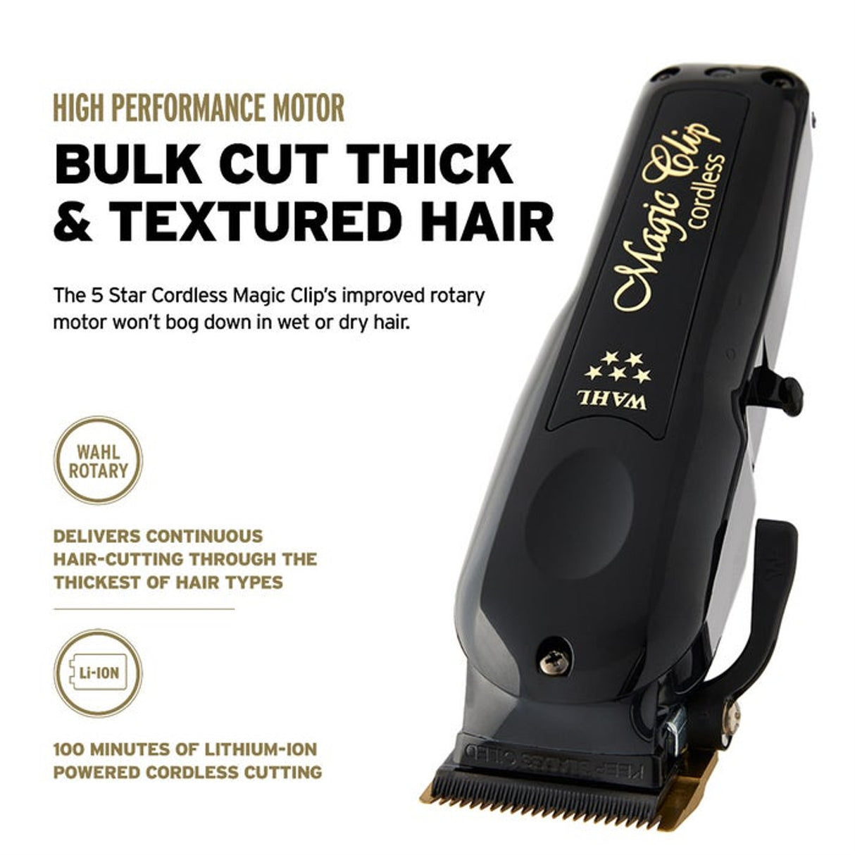 Wahl® 5-Star Cordless Black Barber Magic Clip Clipper & Detailer Trimmer (Combo)