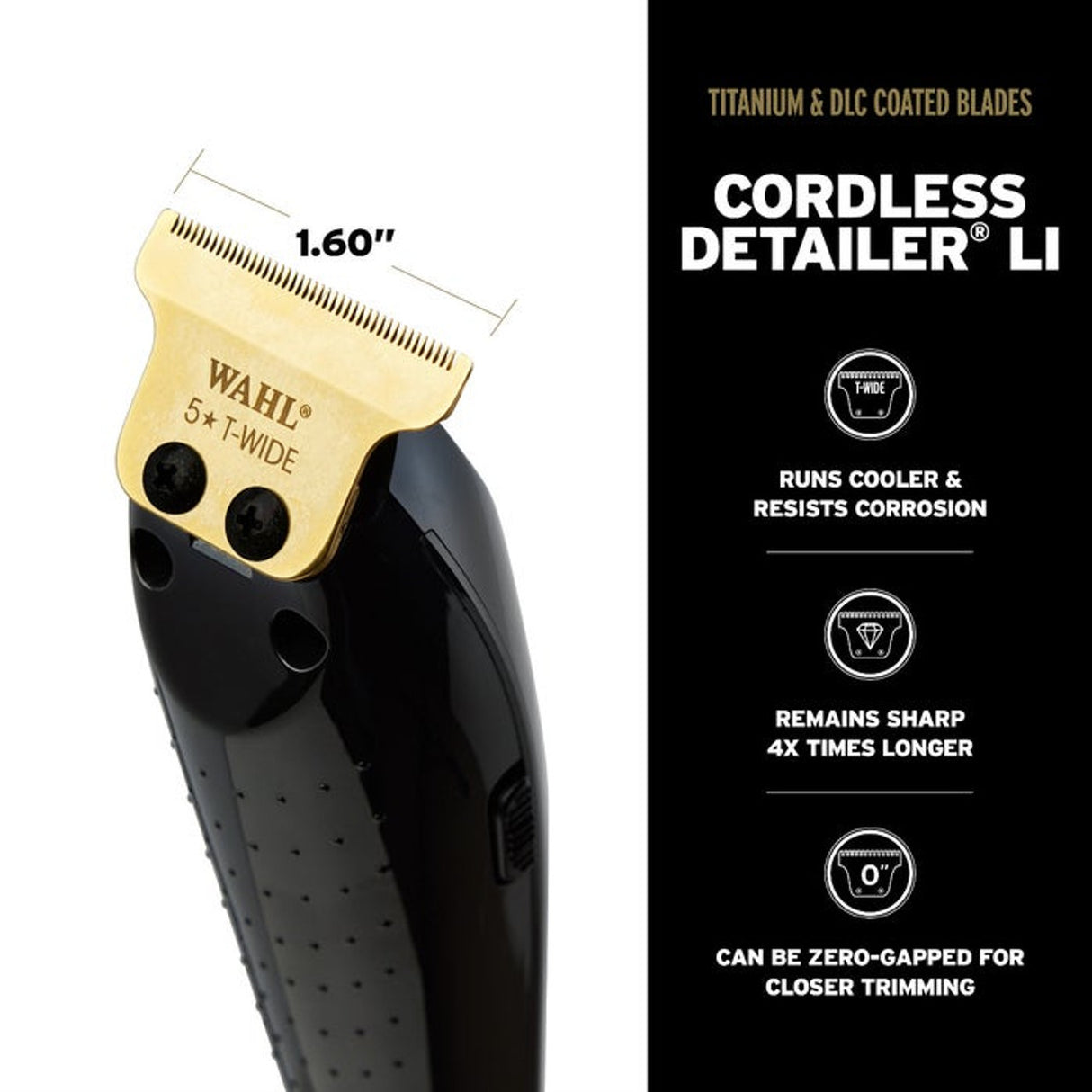 Wahl® 5-Star Cordless Black Barber Magic Clip Clipper & Detailer Trimmer (Combo)