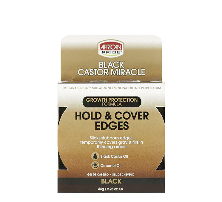 African Pride® Black Castor Miracle Hold & Cover Edges - Black (2.2 oz.)