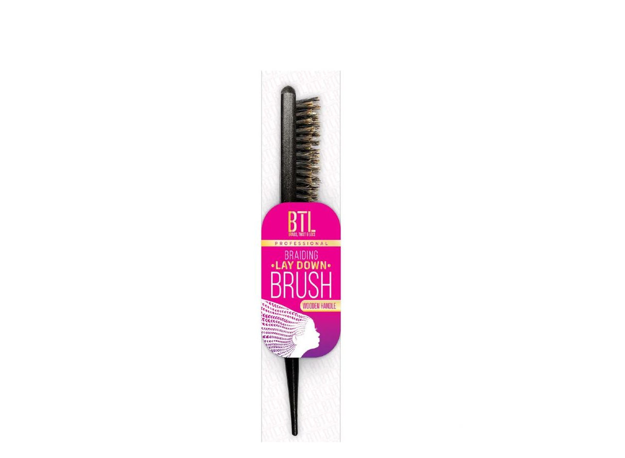 BTL™ Braiding Lay Down Brush (Wooden Handle)