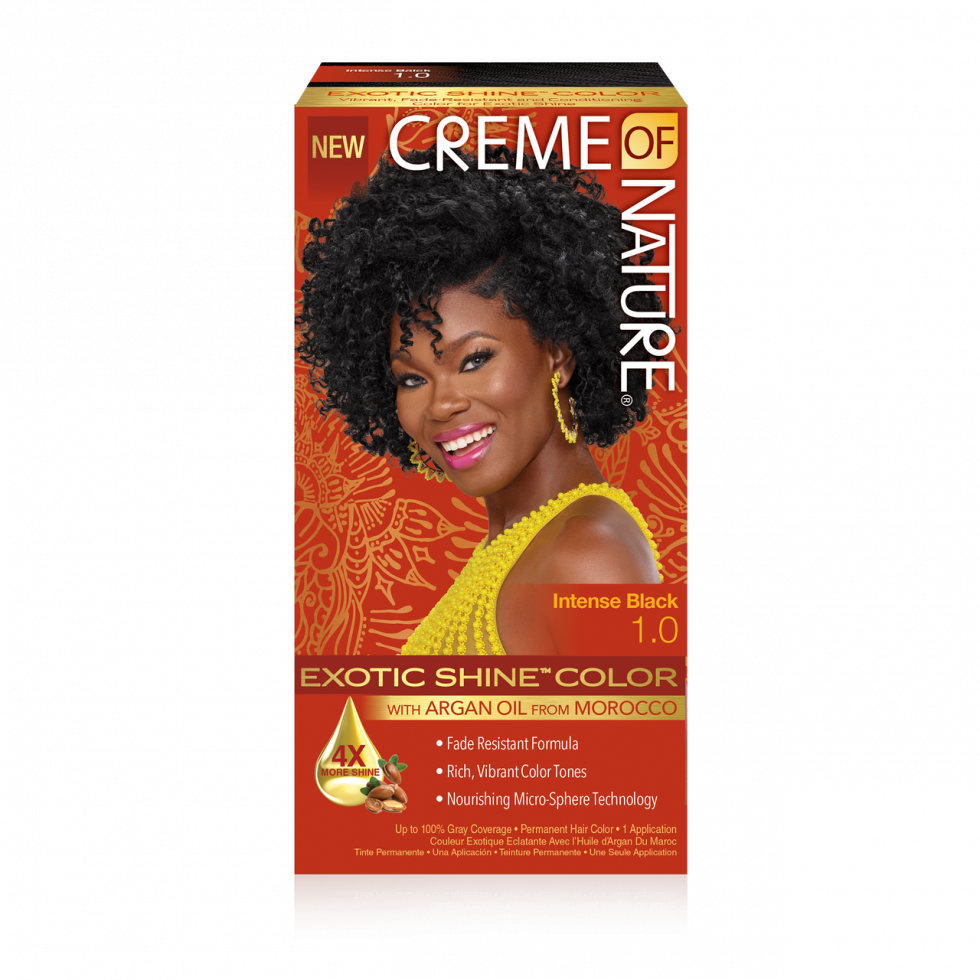Creme of Nature® ARGAN OIL from MOROCCO Exotic Shine™ Color with Argan Oil from Morocco (1.0 Intense Black)