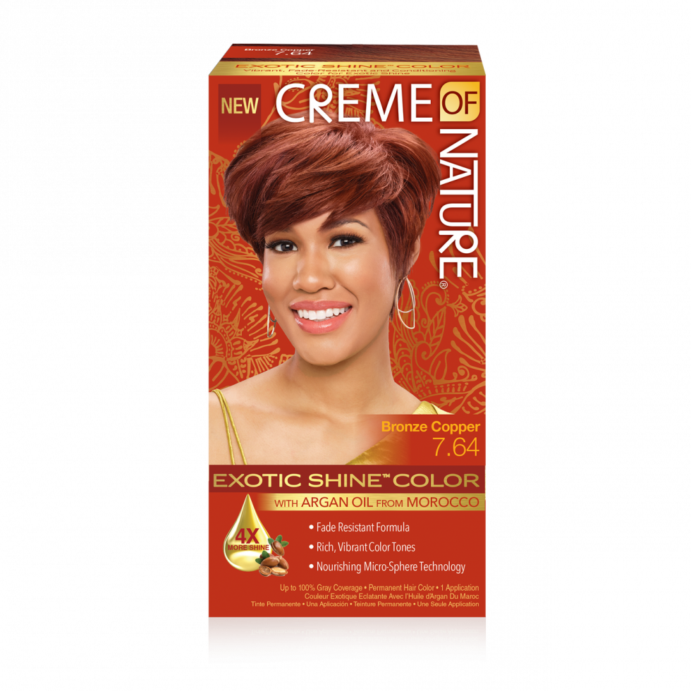 Creme of Nature® ARGAN OIL from MOROCCO Exotic Shine™ Color with Argan Oil from Morocco (7.64 Bronze Copper)