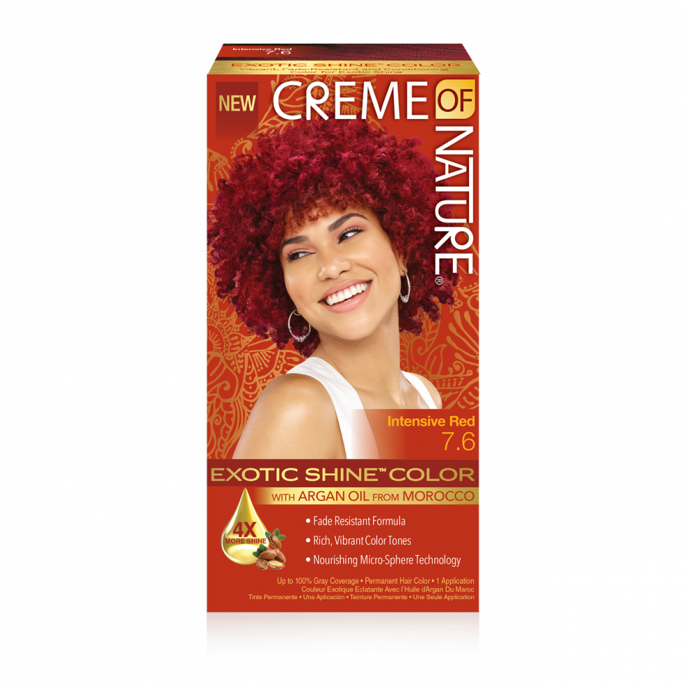 Creme of Nature® ARGAN OIL from MOROCCO Exotic Shine™ Color with Argan Oil from Morocco (7.6 Intensive Red)
