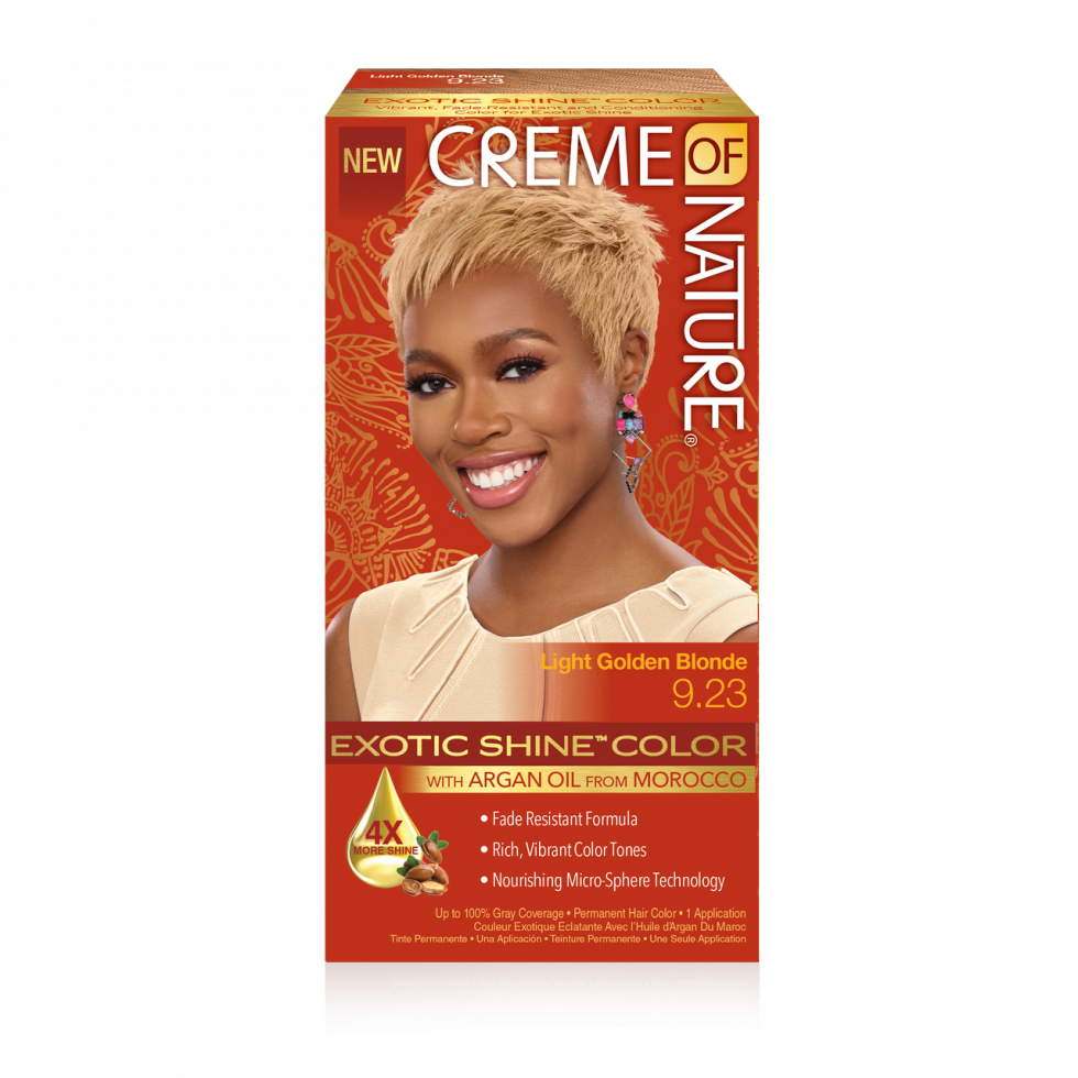 Creme of Nature® ARGAN OIL from MOROCCO Exotic Shine™ Color with Argan Oil from Morocco (9.23 Light Golden Blonde)