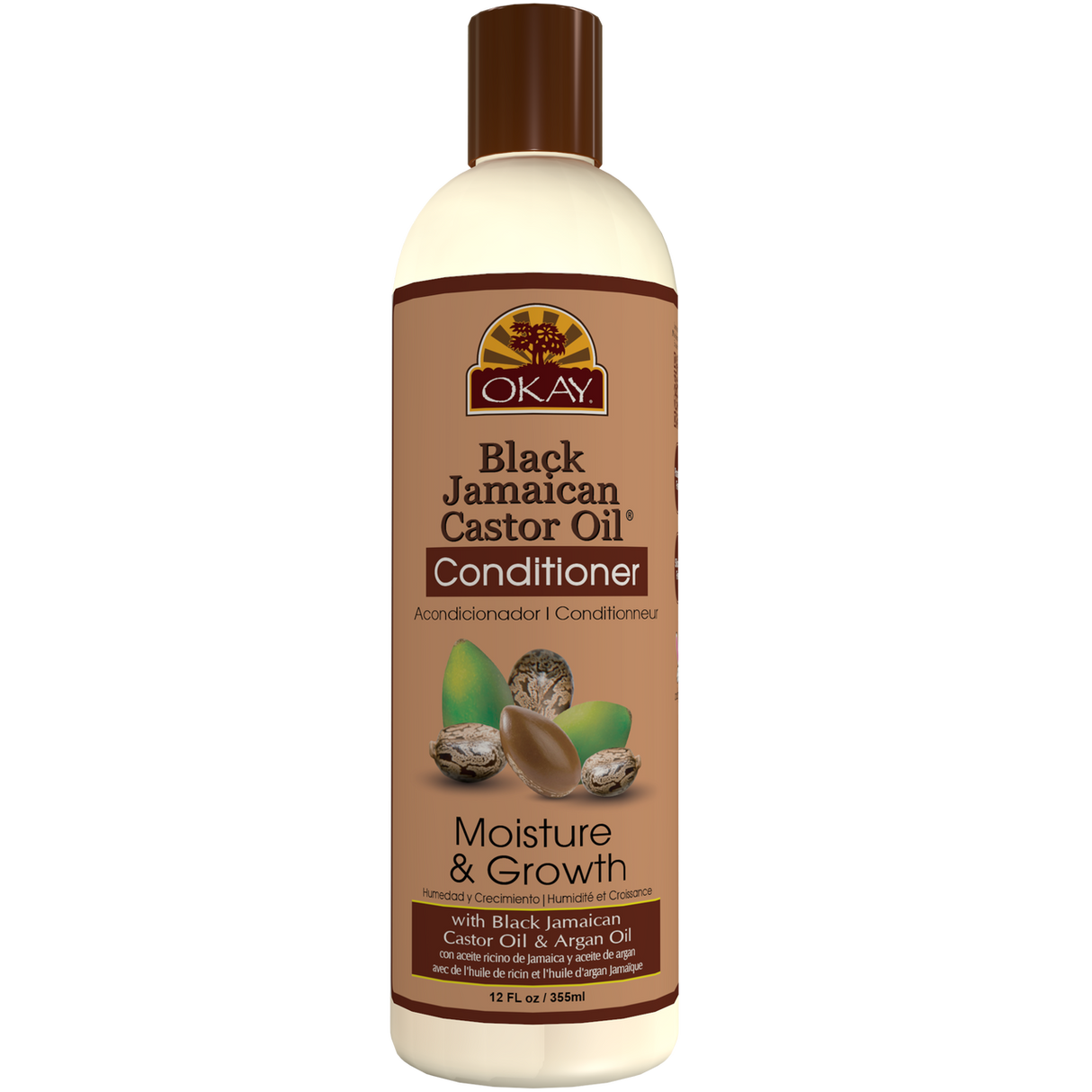 OKAY Pure Natural® Shampoo and Conditioner Black Jamaican Castor Oil Hair Care Set Moisture and Growth - Set Of 2