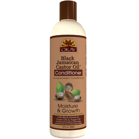 OKAY Pure Natural® Shampoo and Conditioner Black Jamaican Castor Oil Hair Care Set Moisture and Growth - Set Of 2