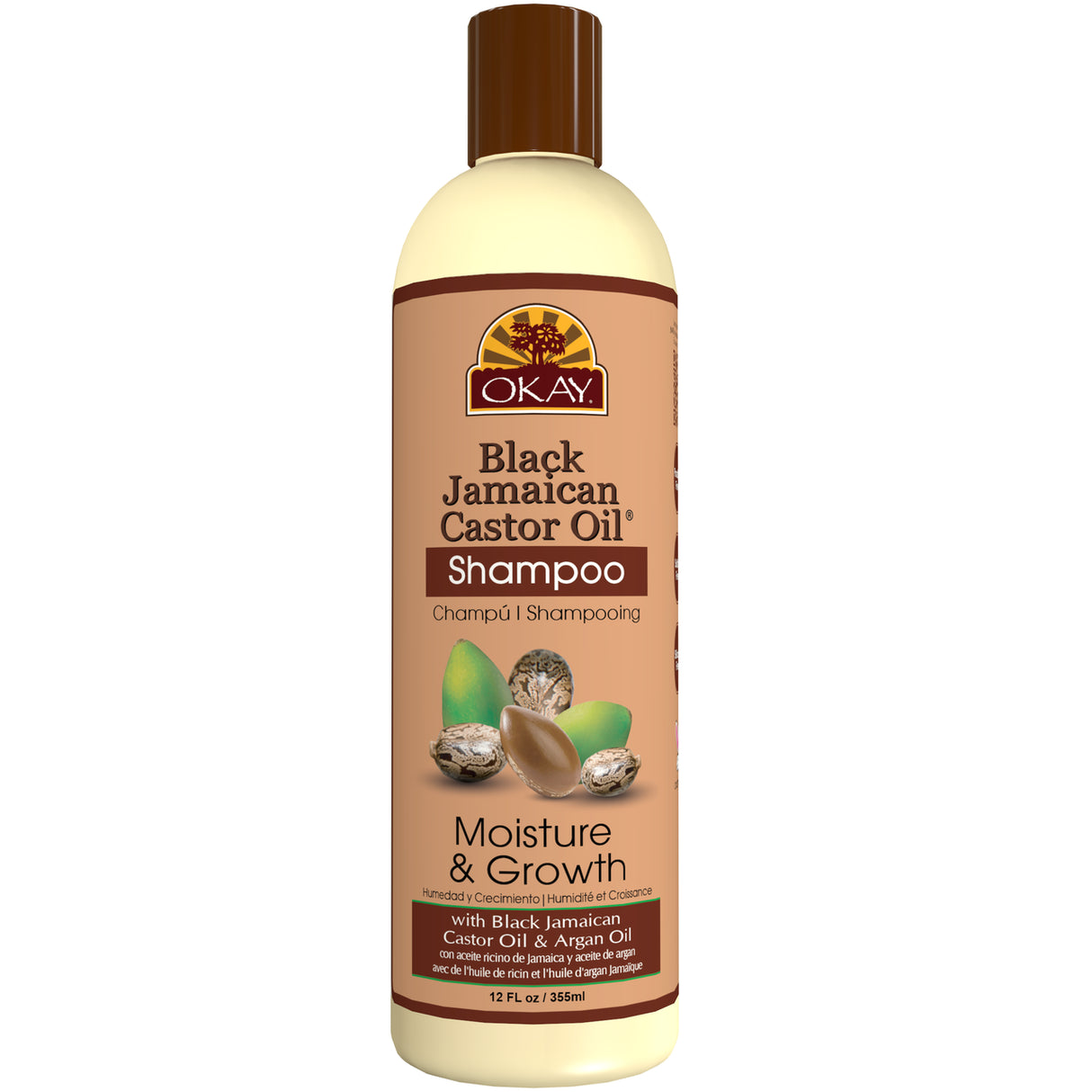 OKAY Pure Natural® Shampoo and Conditioner Black Jamaican Castor Oil Hair Care Set Moisture and Growth - Set Of 2