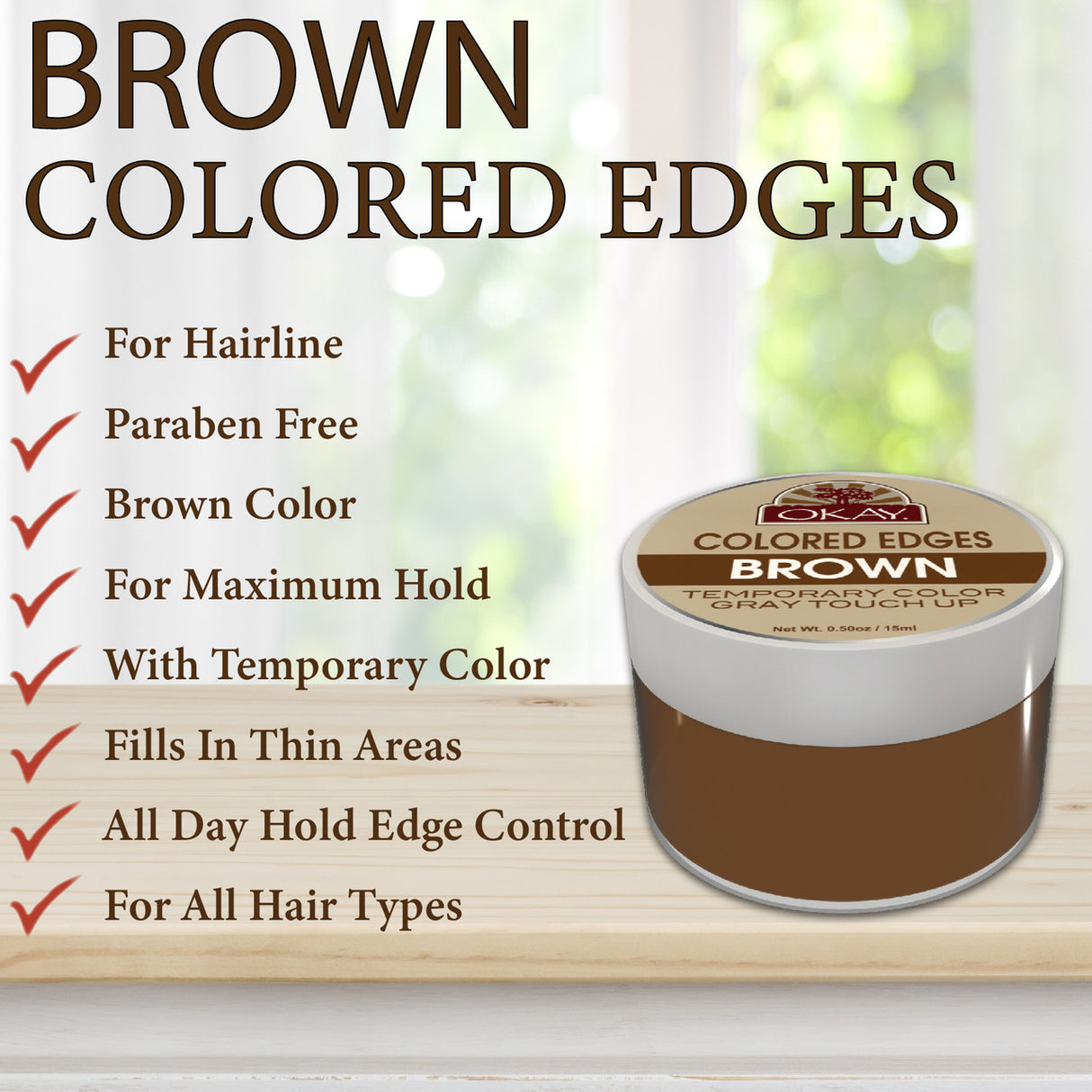 OKAY Pure Natural® Colored Edges (3 Colors/ 3 Sizes)