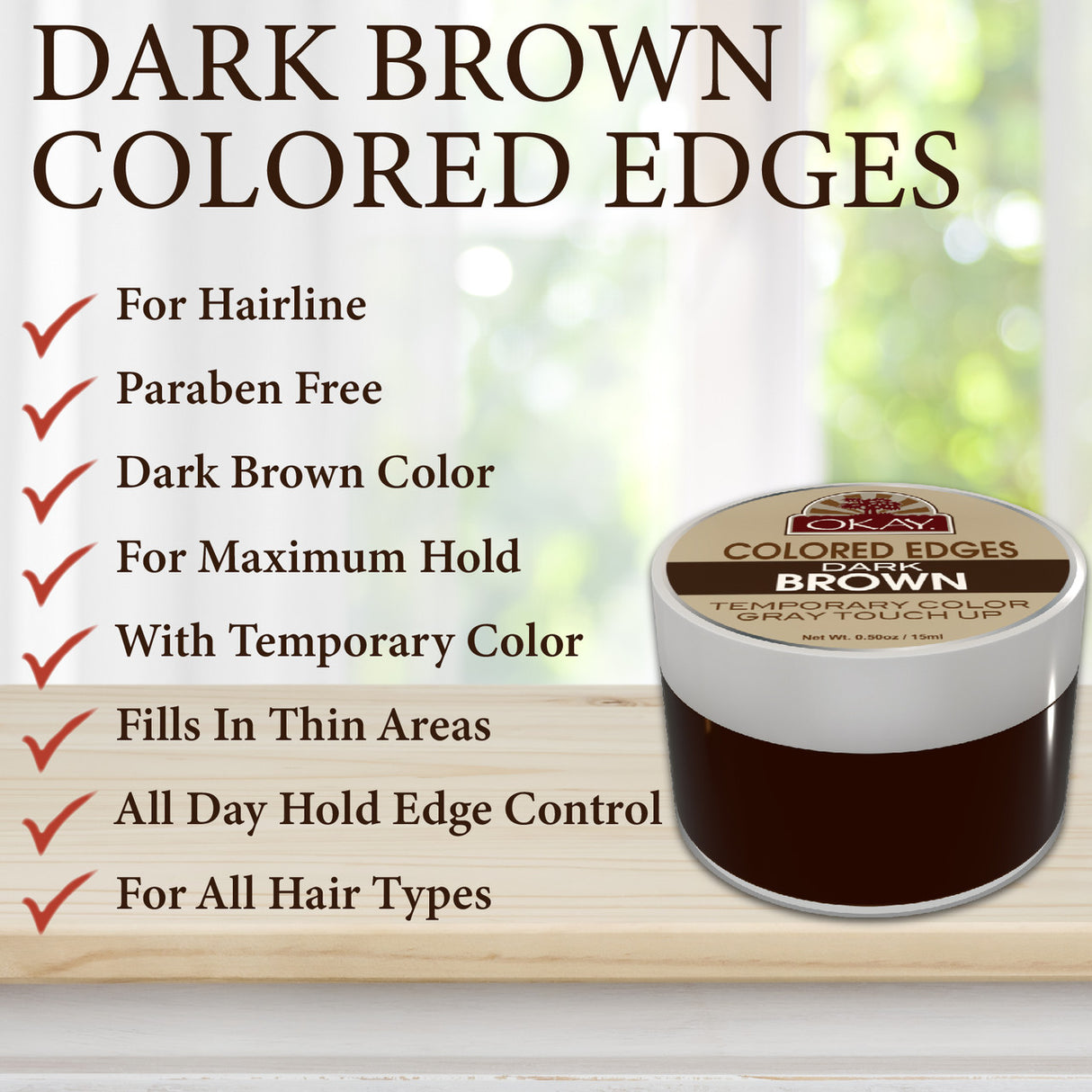 OKAY Pure Natural® Colored Edges (3 Colors/ 3 Sizes)