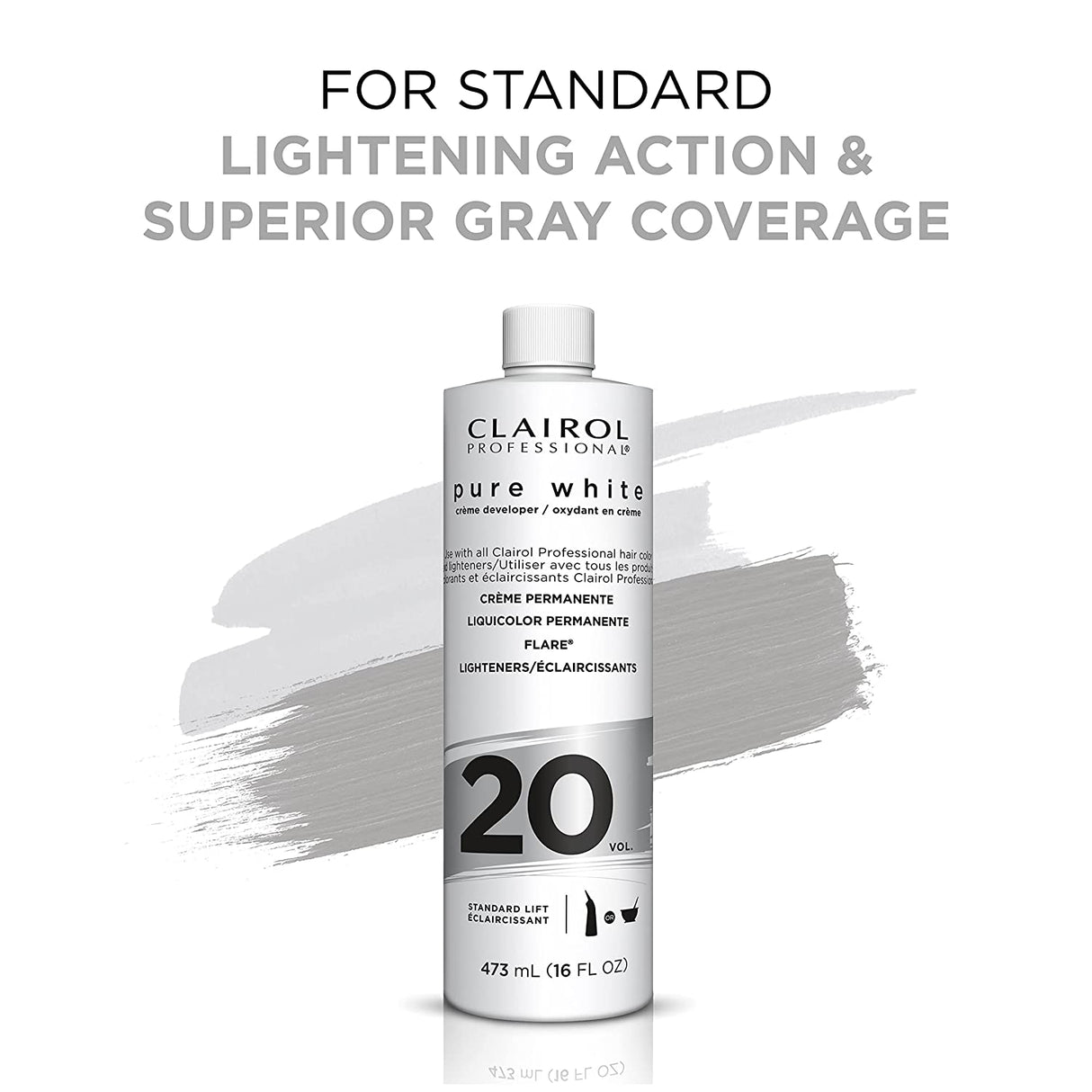 Clairol Professional® 20 vol. Pure White Hair Developers for Lightening & Gray Coverage (16 oz.)