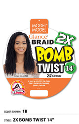Model Model® Glance® 2X Bomb Twist Briad Hair (10",14" & 18")