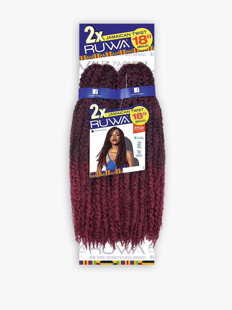 Sensationnel Collection® RUWA® 2X JAMAICAN Twist Pre-Stretched Braid Hair 18"