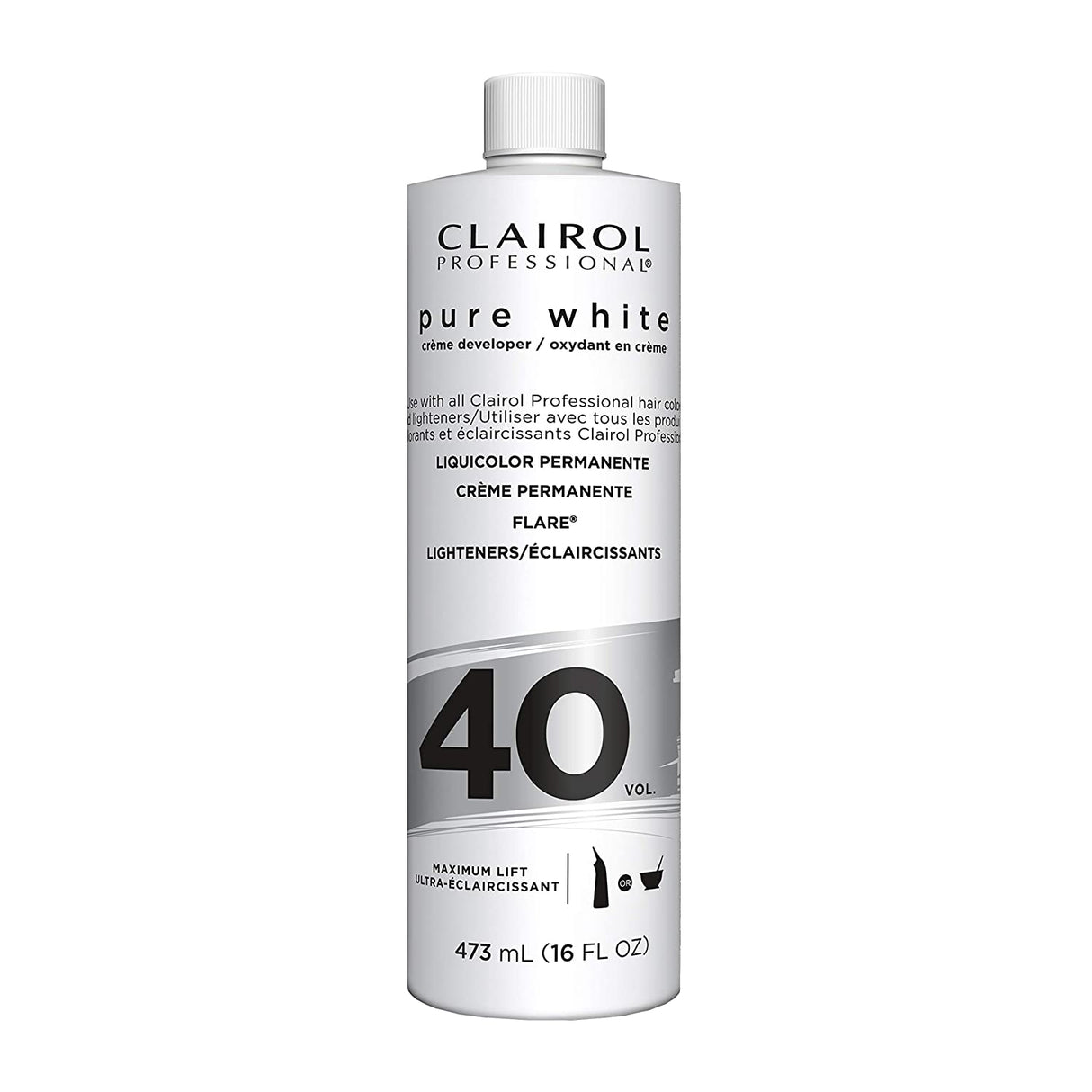 Clairol Professional® 40 vol. Pure White Hair Developers for Lightening & Gray Coverage (16 oz.)