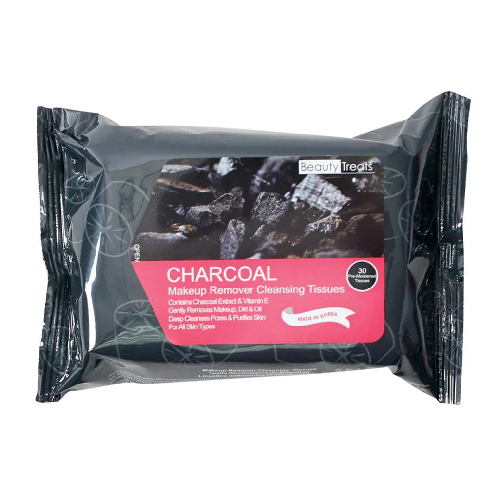 Beauty Treats® Charcoal Makeup Remover Cleansing Tissues