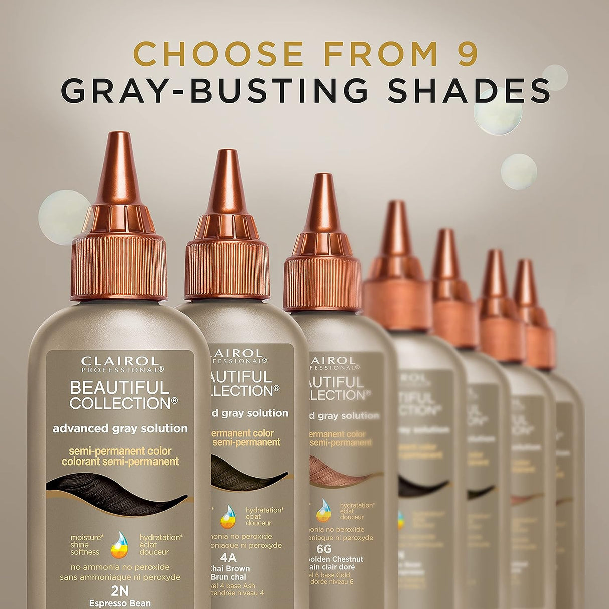 Clairol Professional® Beautiful Advanced Gray Solutions, (6G) Semi-Permanent Hair Color for Gray Coverage