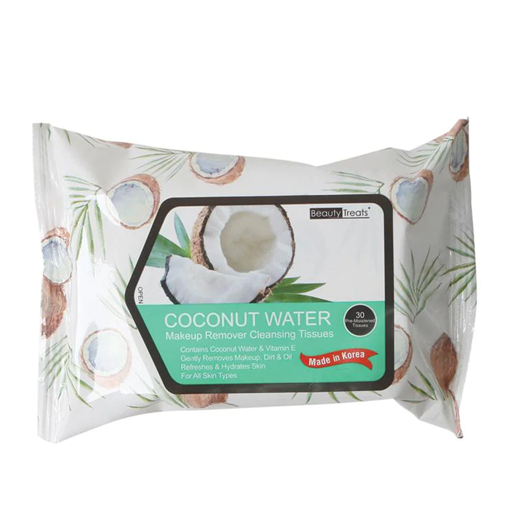 Beauty Treats® Coconut Water Makeup Remover Cleansing Tissues